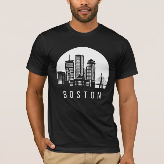 T-shirt Boston Skyline (Devant)