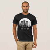 T-shirt Boston Skyline (Devant entier)