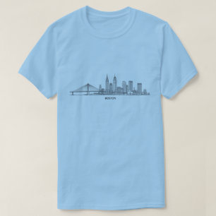 T-shirt Boston Skyline - Art détaillé Site urbain