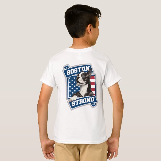 T-shirt BOSTON STRONG TERRIER style crête (Dos entier)