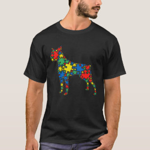 T-shirt Boston Terrier Autisme Puzzle Femmes Hommes Autism