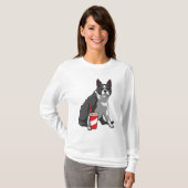 T-shirt Boston Terrier avec boisson (Devant entier)