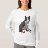 T-shirt Boston Terrier avec boisson (Devant)