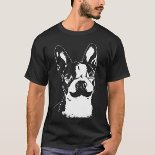 T-shirt Boston Terrier avec Moustache