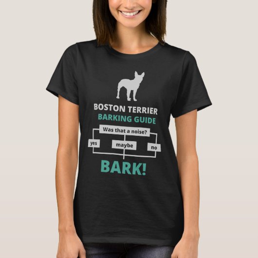 T-shirt Boston Terrier Barking Guide (Devant)