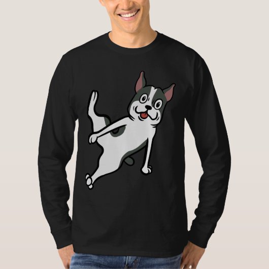 T-shirt Boston Terrier Breakdance (Devant)