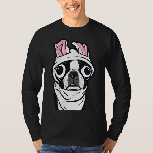 T-shirt Boston Terrier Bunny (Devant)