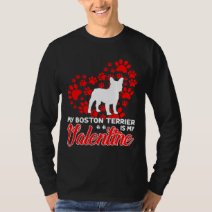 T-shirt Boston Terrier Chien Valentine Pour Maman Papa