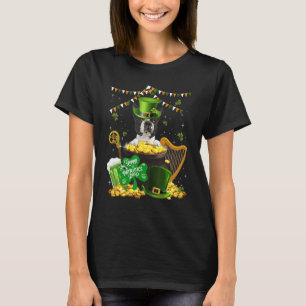 T-shirt Boston Terrier Chiens Funny Irlandais Shamrock St