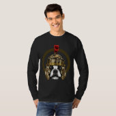T-shirt Boston Terrier En Casque Romain Centurion Legionna (Devant entier)