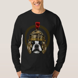 T-shirt Boston Terrier En Casque Romain Centurion Legionna