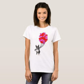 T-shirt Boston Terrier Et Ballons (Devant entier)