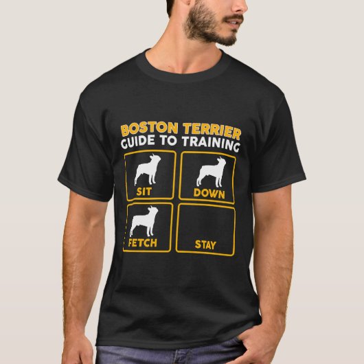 T-shirt Boston Terrier Funny Guide De Formation (Devant)
