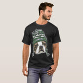 T-shirt Boston Terrier Green Beanie (Devant entier)