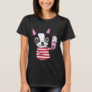 T-shirt Boston Terrier Ice Cream