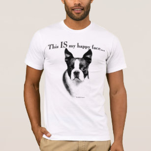 T-shirt Boston Terrier Joyeux Visage