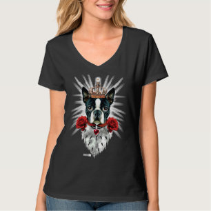 T-shirt Boston Terrier King Crown Royal