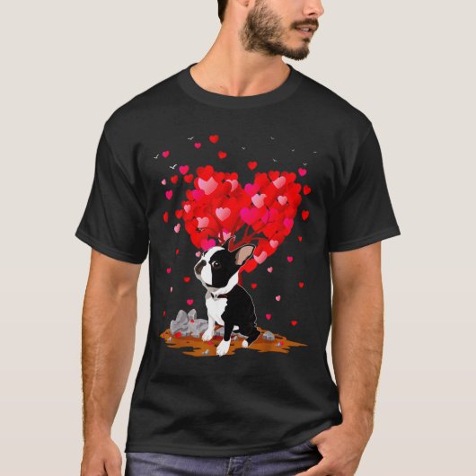 T-shirt Boston Terrier Lover Heart Shape Boston Terrier Va (Devant)
