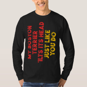T-shirt Boston Terrier Maman Papa Funny Chien Propriétaire