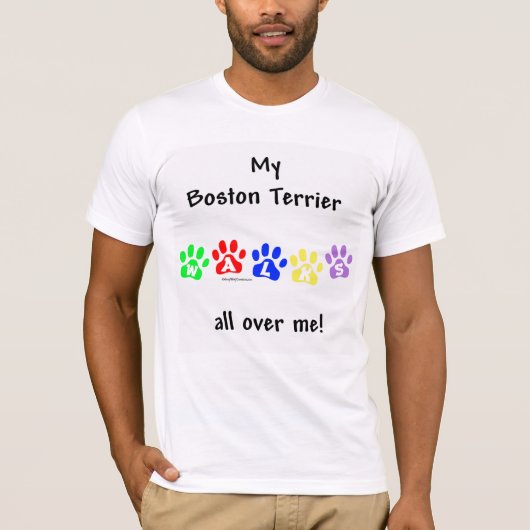 T-shirt Boston Terrier Marche Sur Moi (Devant)