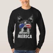 T-shirt Boston Terrier Merica 4 juillet Hommes Femmes B (Devant)