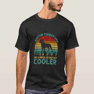 T-shirt Boston Terrier Papa Comme Un Père Régulier Mais Gl