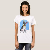 T-shirt Boston Terrier Reindeer (Devant entier)