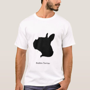 T-shirt Boston Terrier - silhouette noire