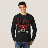 T-shirt Boston Terrier valentines day Heart Couples Dog (Devant entier)