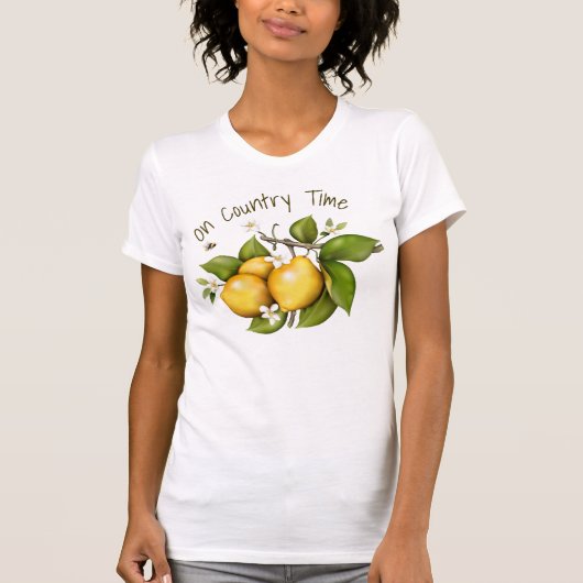 T-shirt Botanique florale au citron (Devant)