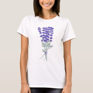 T-shirt Botanique Florale Lilas Lavande