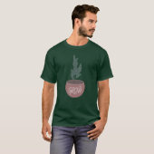 T-shirt Botanique Houseplants Plante Pot vert (Devant entier)