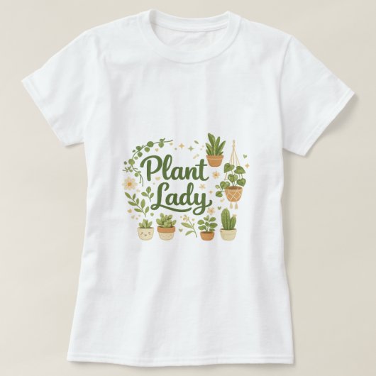 T-Shirt Botanique Plant Lady (Design devant)