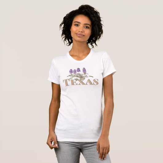 T-shirt Botanique Texas Bluebonnet 2 (Devant entier)