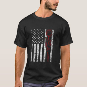 T-shirt Botanist Love Tulip Garden Fleur Retro US Flag Tu