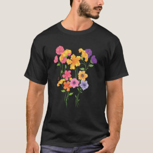 T-shirt Botaniste de fleurs de jardin Fleurs magnifiques e