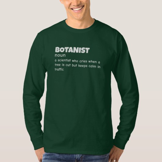 T-shirt Botany Enseignant Drôle Définition (Devant)