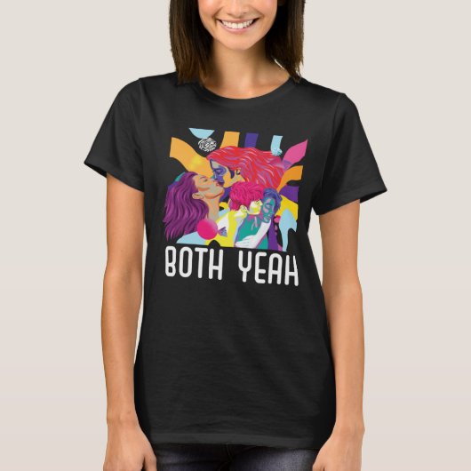 T-shirt Both Yeah Bi Bisexual Rainbow Pride Bisexuality LG (Devant)