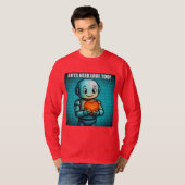 T-shirt Bots Need Love Too - Men's Bright Red Long Sleeve (Devant entier)