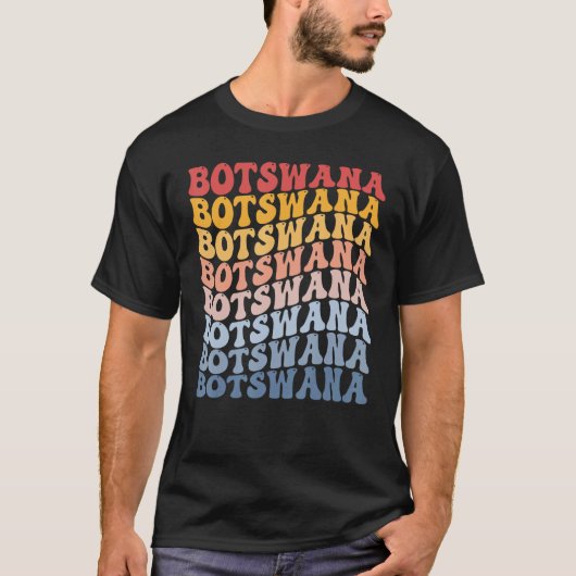 T-shirt Botswana Groovy Retro Motswana (Devant)