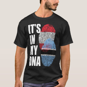T-shirt Botswanais et Autrichien Mélange ADN Drapeau Patri