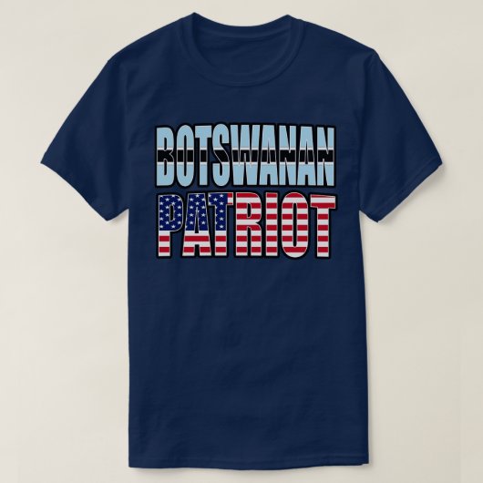 T-shirt Botswanan American Patriot Pride Patrimoine Drapea (Design devant)