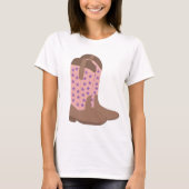 T-shirt Botte de garçon rose Brown violet étoiles (Devant)