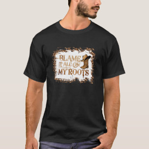 T-shirt Botte rétro léopard Blâmez-le sur mes racines West