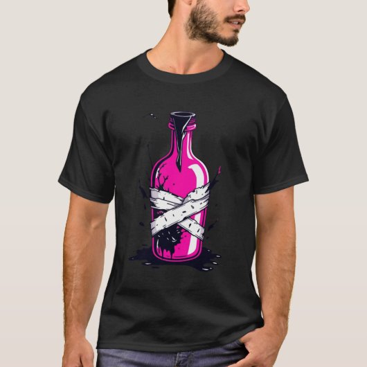 T-shirt botte rose toxique (Devant)