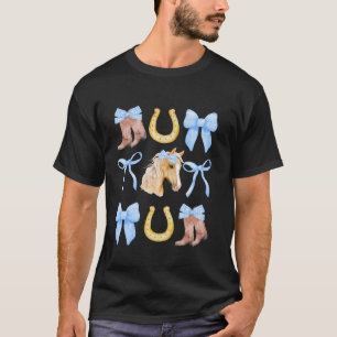 T-shirt Bottes à cheval à sabot de cheval arc coquette ble