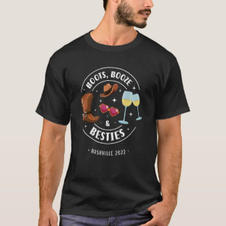 T-shirt Bottes Alcool Et Meilleures Amies Nashville Enterr