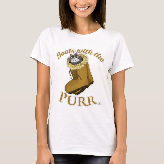 T-shirt Bottes avec kitty à fun design (Devant)