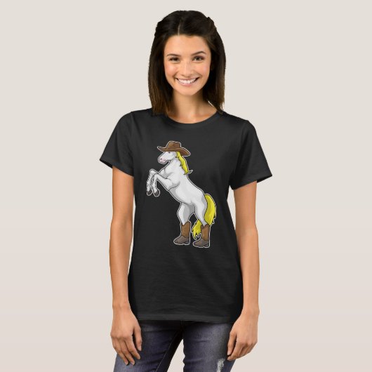 T-shirt Bottes Cheval Cowboy (Devant entier)