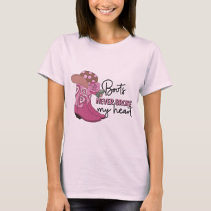 T-shirt Bottes de chapeau de cowboy Allons-y les filles co